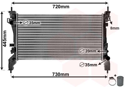 VAN WEZEL radiatorius, variklio aušinimas 17002385